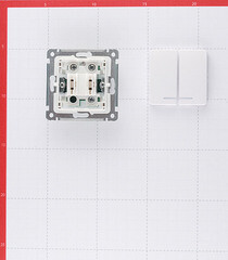 Выключатель Hegel Master двухклавишный встраиваемый белый с подсветкой (ВС10-452) - фото 4