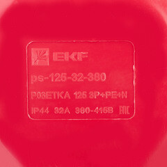 Розетка силовая угловая настенная EKF PROxima 3Р+РЕ+N 32 А 380 В IP44 - фото 2