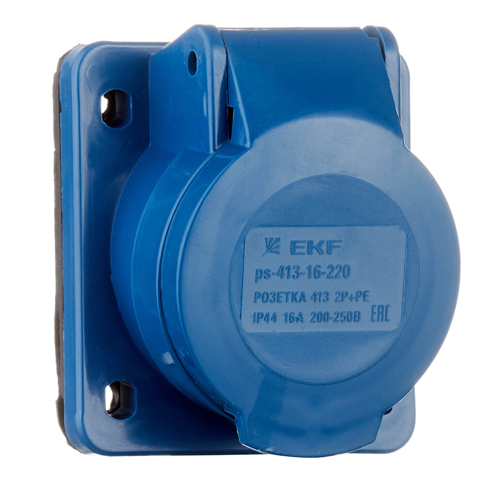 Изображение товара Розетка силовая настенная EKF PROxima 2Р+РЕ 16 А 220 В IP44