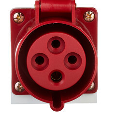 Розетка силовая угловая настенная EKF PROxima 3Р+РЕ 32 А 380 В IP44 - фото 4