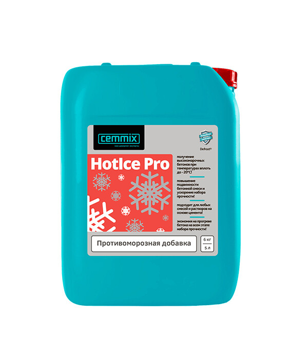 Изображение товара Добавка противоморозная для бетонов и растворов CemMix HotIce Pro 5 л