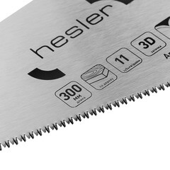 Ножовка по дереву Hesler 300 мм 11 зуб/дюйм мелкий зуб - фото 4
