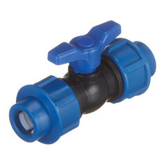 Кран шаровой ПНД компрессионный 20х20 мм - фото 2