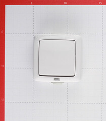 Выключатель Hegel Alfa одноклавишный накладной белый с подсветкой (ВА10-212) - фото 2