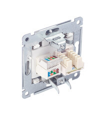 Розетка компьютерная/ телефонная Hegel Master встраиваемая черная RJ11/ RJ45 (РСКТ-440-08) - фото 2