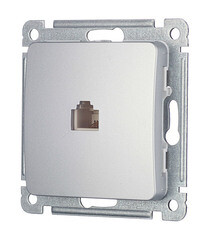 Розетка телефонная Hegel Master встраиваемая серебро RJ11 (РСТ-400-06) - фото 4