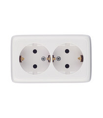 Изображение товара Розетка Hegel Alfa накладная белая с изолирующей пластиной (РА16-153)