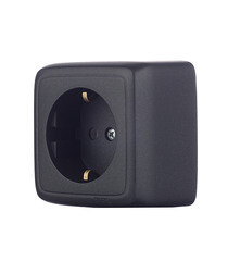 Розетка Hegel Alfa накладная черная с изолирующей пластиной (РА16-113-08) - фото 2