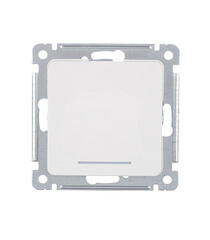 Переключатель Hegel Master одноклавишный встраиваемый белый с подсветкой (ВС10-462) - фото 1