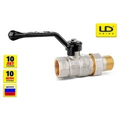 Кран шаровый LD PRIDE 3/4" с американкой ручка (Россия)