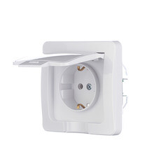 Розетка Hegel Master встраиваемая белая с крышкой (РС16-511) - фото 5