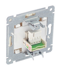 Розетка телефонная Hegel Master встраиваемая слоновая кость RJ11 (РСТ-400-01) - фото 5