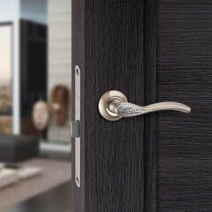 Ручка дверная Punto Rumba круглая розетка матовый никель/хром - фото 5