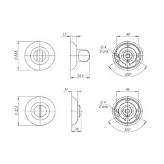Фиксатор Punto TL WH-19 круглая розетка белый - фото 4