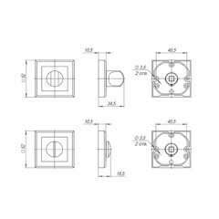 Фиксатор Punto QL BL-24 квадратная розетка черный - фото 4