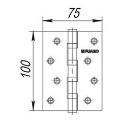 Петля Fuaro карточная универсальная неразъемная 100х75 мм черный матовый - фото 4