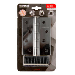 Петля Fuaro карточная универсальная неразъемная 100х75 мм черный глянец - фото 2