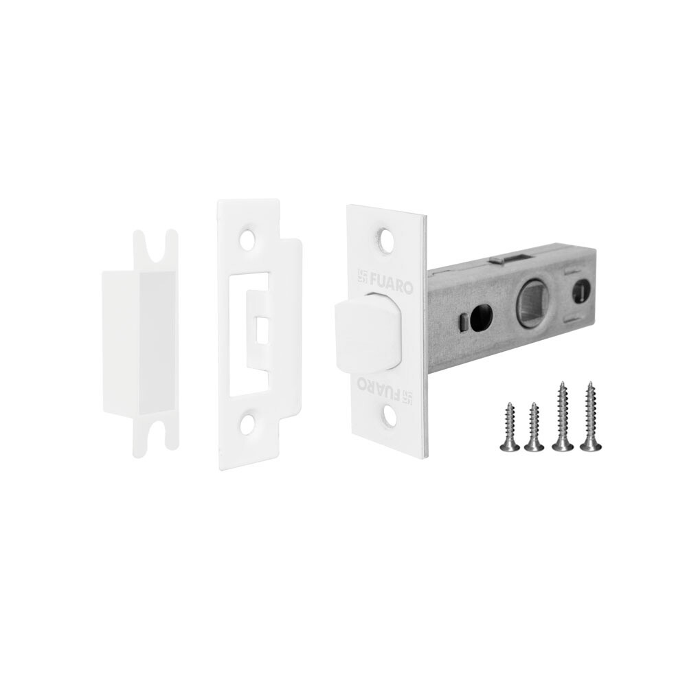 Изображение товара Защелка межкомнатная Fuaro Plastic P12-45-25 белая Изображение товара Защелка межкомнатная Fuaro Plastic P12-45-25 белая