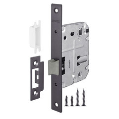 Замок врезной Fuaro Plastic P72-50 для межкомнатной двери под фиксатор графит - фото 1