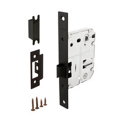 Замок врезной Fuaro Plastic P72-50 для межкомнатной двери под фиксатор черный - фото 1