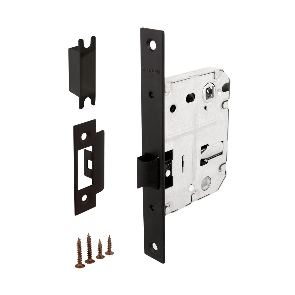 Изображение товара Замок врезной Fuaro Plastic P72-50 для межкомнатной двери под фиксатор черный