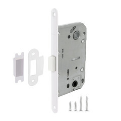 Замок врезной Fuaro Plastic P96WC-50 для межкомнатной двери под фиксатор белый