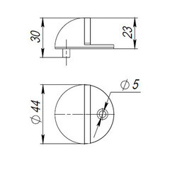 Упор дверной Punto черный - фото 6