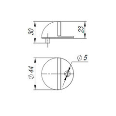 Упор дверной Punto кофе - фото 2