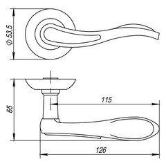 Ручка дверная Punto Salsa круглая розетка зеленая бронза - фото 3