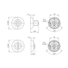 Фиксатор Punto TL CFB-18 круглая розетка кофе глянец - фото 4