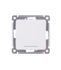 Изображение товара Выключатель Hegel Master одноклавишный встраиваемый белый с самовозвратом и подсветкой (ВС10-432)