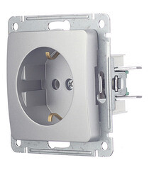 Розетка Hegel Master встраиваемая серебро (РС16-411-06) - фото 5