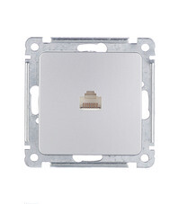 Розетка компьютерная Hegel Master встраиваемая серебро RJ45 (РСК-400-06)