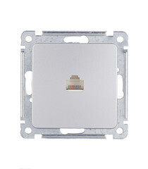 Изображение товара Розетка компьютерная Hegel Master встраиваемая серебро RJ45 (РСК-400-06)