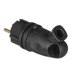 Вилка штепсельная Svet с заземлением IP44 угловая 45 черная - фото 3