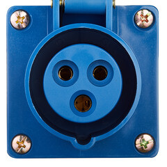 Розетка силовая угловая настенная EKF PROxima 2Р+РЕ 16 А 220 В IP44 - фото 2