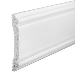 Молдинг из экополимера ударопрочный 60х8х2000 мм Cosca МX008 белый - фото 4