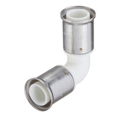 Угол Henco (1PKW-3232) 32(пресс) х 32(пресс) белый PVDF - фото 1