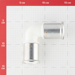 Угол Henco (1PKW-3232) 32(пресс) х 32(пресс) белый PVDF - фото 4