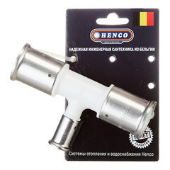 Тройник Henco (10PKW-321632) 32(пресс) х 16(пресс) х 32(пресс) белый PVDF - фото 3