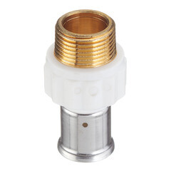 Муфта Henco (17PKW-2606) 26(пресс) х 1 НР(ш) белая PVDF - фото 2