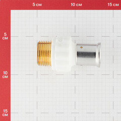 Муфта Henco (17PKW-2606) 26(пресс) х 1 НР(ш) белая PVDF - фото 3