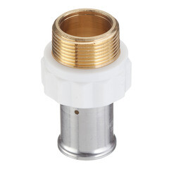 Муфта Henco (17PKW-3207) 32(пресс) х 1 1/4 НР(ш) белая PVDF - фото 2