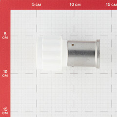 Муфта Henco (18PKW-3206) 32(пресс) х 1 ВР(г) белая PVDF - фото 2