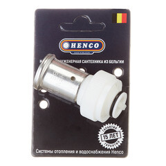 Муфта с накидной гайкой Henco (19PKW-2005) 20(пресс) х 3/4 ВР(г) под евроконус белая PVDF - фото 3