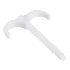 Фиксатор двойной j-образный Henco 97 мм для металлопластиковых труб 16-32 мм белый (10 шт.) (JCLIP-1632DL) - фото 2