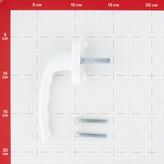 Ручка оконная белая металл НР - фото 2