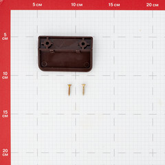 Ручка для балконной двери коричневая ПВХ - фото 2