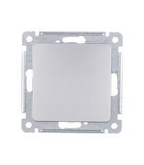 Переключатель Hegel Master одноклавишный встраиваемый серебро (ВС10-461-06) - фото 1