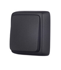 Выключатель Hegel Alfa одноклавишный накладной черный с изолирующей пластиной (ВА10-113-08) - фото 5